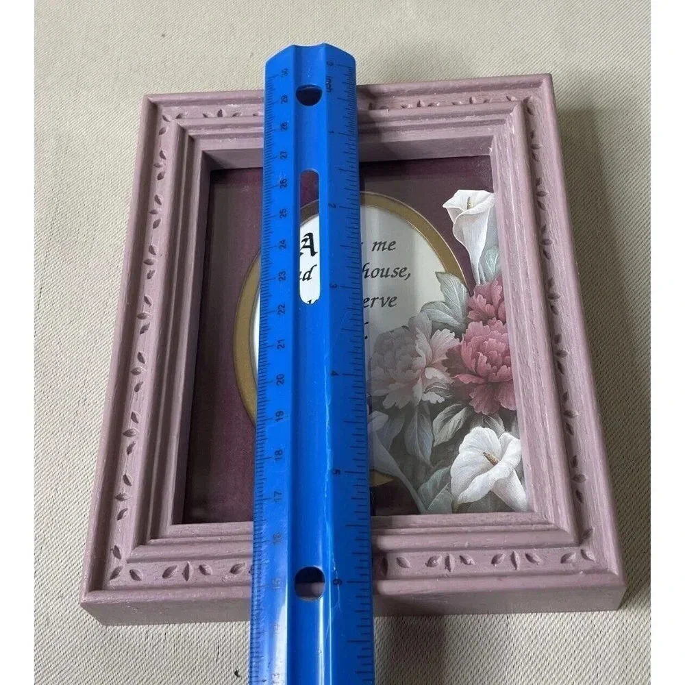 Homco Pictures Purple As For Me And My House We Will Serve The Lord‎ Vintage